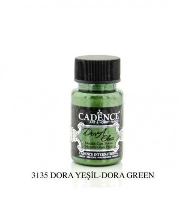 Cadence Dora Glass Metalik Cam Boyası 50 ml. 3135 YEŞİL