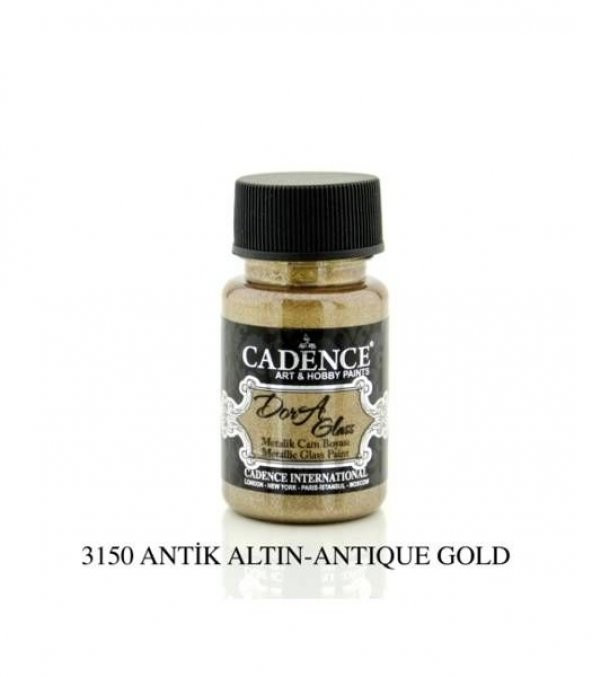 Cadence Dora Glass Metalik Cam Boyası 50 ml. 3150 ANTİK ALTIN