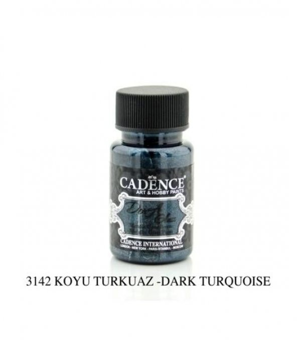 Cadence Dora Glass Metalik Cam Boyası 50 ml. 3142 TURKUAZ