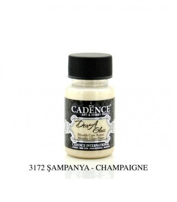 Cadence Dora Glass Metalik Cam Boyası 50 ml. 3172 ŞAMPANYA