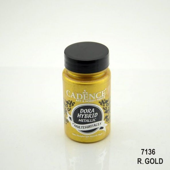 Cadence Dora Hybrid Metallic For Multisurfaces Her Yüzey İçin Akrilik Boya 90 ml. 7136 RICH GOLD