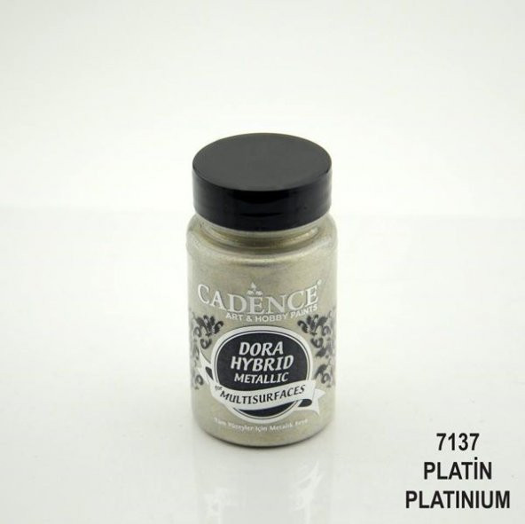 Cadence Dora Hybrid Metallic For Multisurfaces Her Yüzey İçin Akrilik Boya 90 ml. 7137 PLATİN