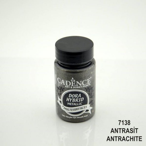 Cadence Dora Hybrid Metallic For Multisurfaces Her Yüzey İçin Akrilik Boya 90 ml. 7138 ANTRASİT