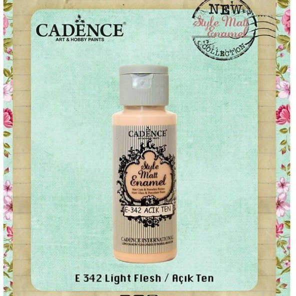 Cadence Style Matt Enamel Cam & Porselen Boyası 59 ml. E-342 Açık Ten