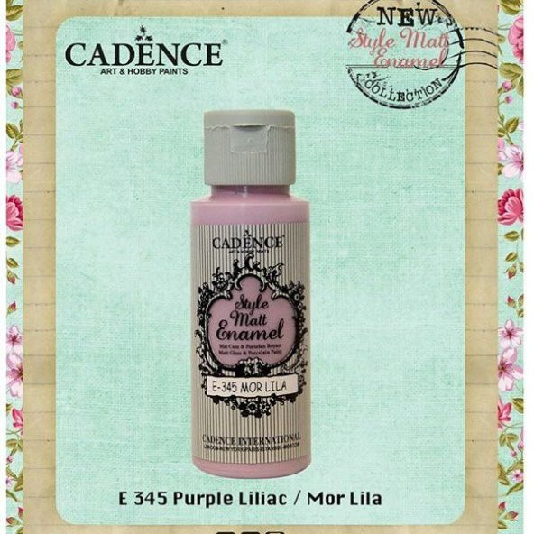 Cadence Style Matt Enamel Cam & Porselen Boyası 59 ml. E-345 Mor Lila
