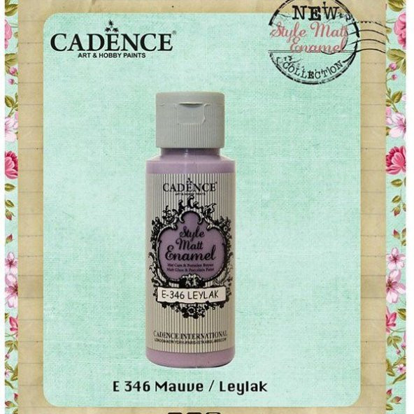 Cadence Style Matt Enamel Cam & Porselen Boyası 59 ml. E-346 Leylak