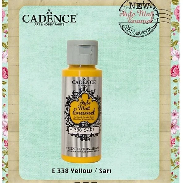 Cadence Style Matt Enamel Cam & Porselen Boyası 59 ml. E-338 Sarı