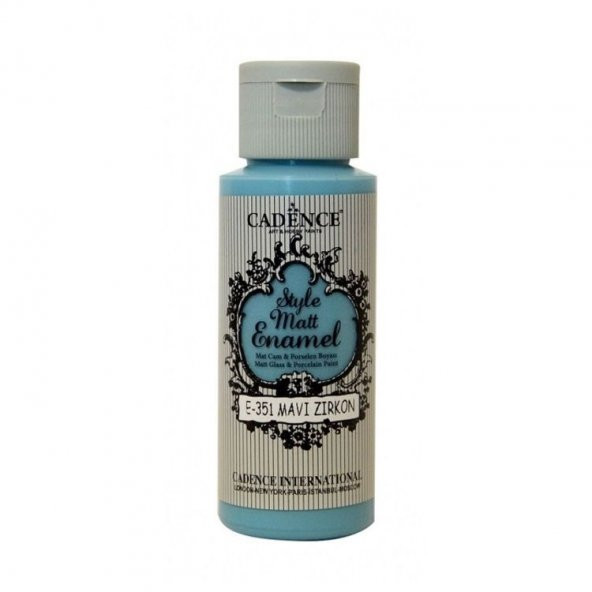 Cadence Style Matt Enamel Cam & Porselen Boyası 59 ml. E-351 MAVİ ZİRKON
