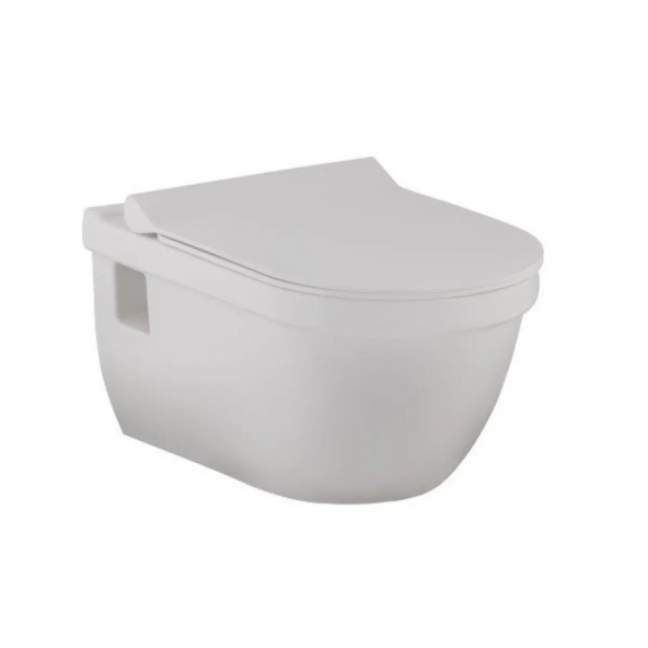 Seramiksan Terra Açık Montaj Kanallı Asma Klozet ve Yavaş Kapak - Resim 2