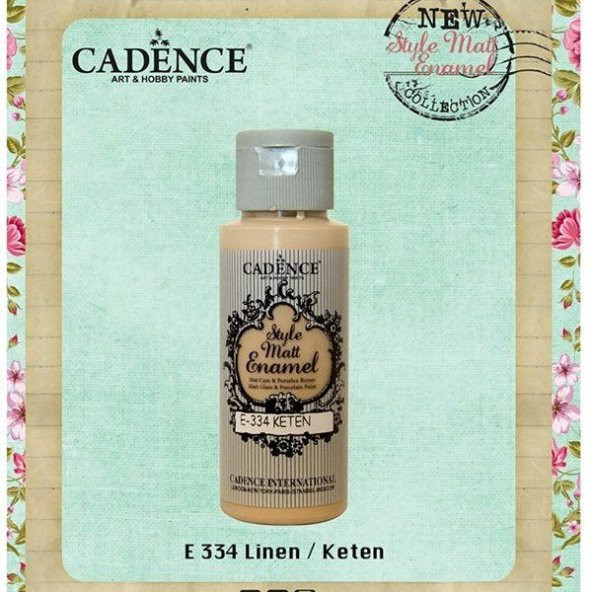 Cadence Style Matt Enamel Cam & Porselen Boyası 59 ml. E-334 Keten