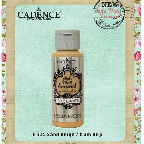 Cadence Style Matt Enamel Cam & Porselen Boyası 59 ml. E-335 Kum Beji ürün görseli