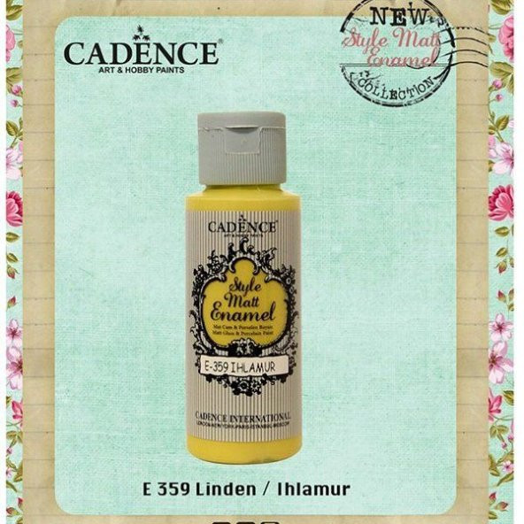 Cadence Style Matt Enamel Cam & Porselen Boyası 59 ml. E-359 Ihlamur