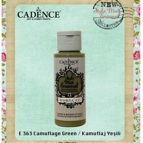 Cadence Style Matt Enamel Cam & Porselen Boyası 59 ml. E-363 Kamuflaj Yeşili