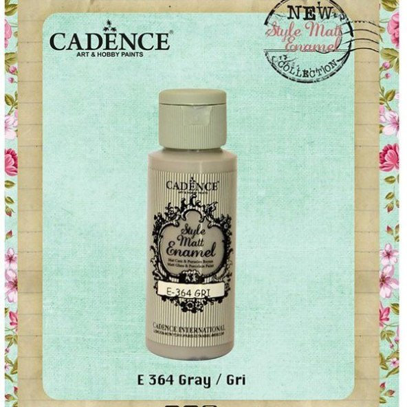 Cadence Style Matt Enamel Cam & Porselen Boyası 59 ml. E-364 Gri ürün görseli