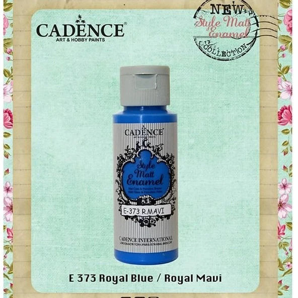 Cadence Style Matt Enamel Cam & Porselen Boyası 59 ml. E-373 Royal Mavi