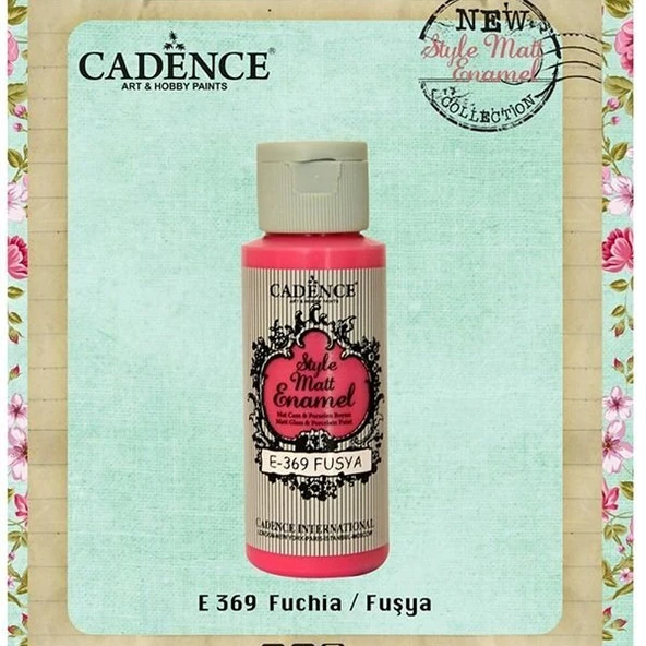 Cadence Style Matt Enamel Cam & Porselen Boyası 59 ml. E-369 Fuşya