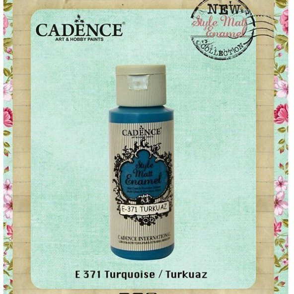 Cadence Style Matt Enamel Cam & Porselen Boyası 59 ml. E-371 Turkuaz