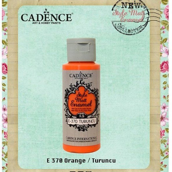 Cadence Style Matt Enamel Cam & Porselen Boyası 59 ml. E-370 Turuncu