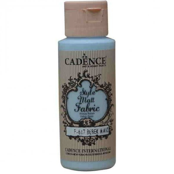 Cadence Style Matt Fabric Kumaş Boyası F-617 Bebek Mavi