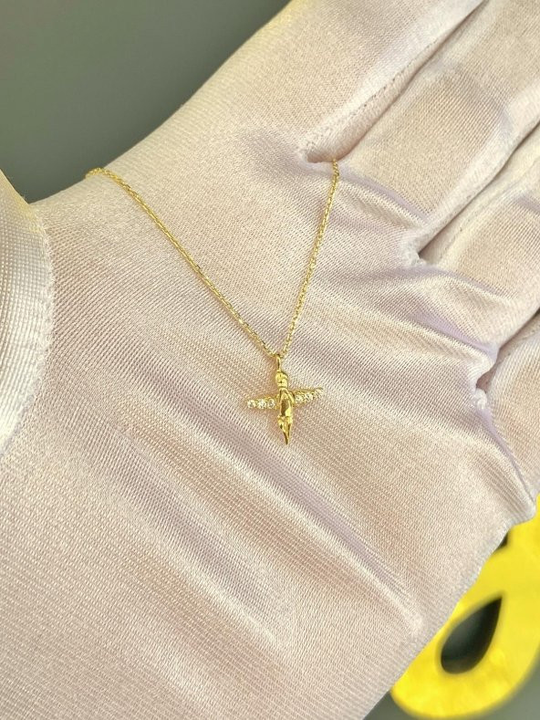 Minik Dua Meleği Altın Kolye - 2