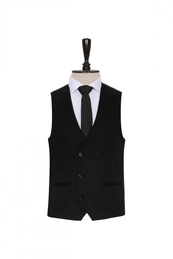 Normal Bel Slim Fit Siyah Erkek Takım Elbise Tk1020200160 - 3