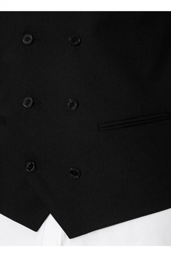 Normal Bel Slim Fit Siyah Erkek Takım Elbise Tk1020200160 - 5