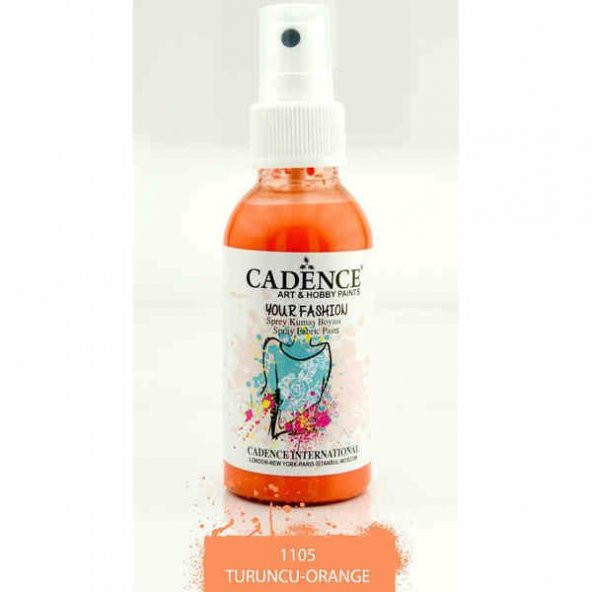 Cadence Your Fashion Sprey Kumaş Boyası 100 ml. 1105 PORTAKAL