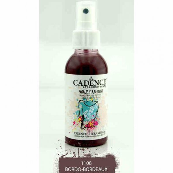 Cadence Your Fashion Sprey Kumaş Boyası 100 ml. 1108 BORDO