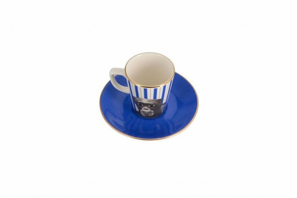Porland Wild Life Monkey Tabaklı Kahve Fincanı 75cc 04ALM005280 - 3
