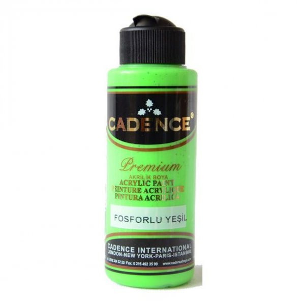 Cadence Premium Akrilik Boya 120 ml. Fosforlu Yeşil