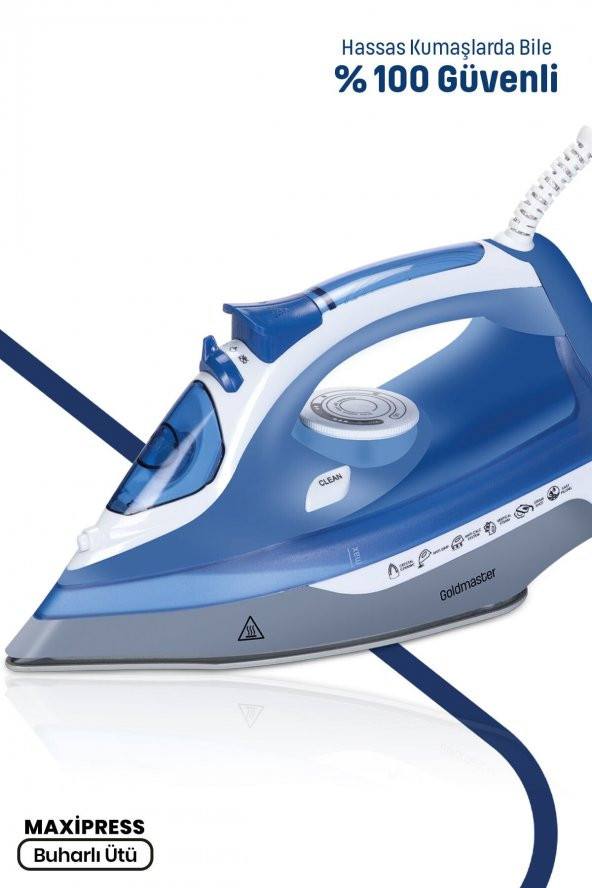 Goldmaster GM-7613M MaxiPress Buharlı Ütü