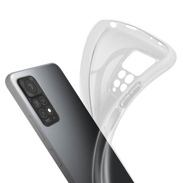 Xiaomi Redmi Note 11 Pro 4G Kılıf Kamera Korumalı Silikon Şeffaf Arka Kapak - 6