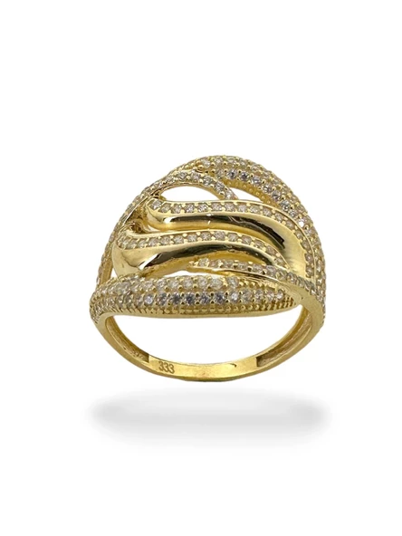 8 Ayar Altın Özel Tasarım Günlük Kullanışlı Yüzük - Resim 2