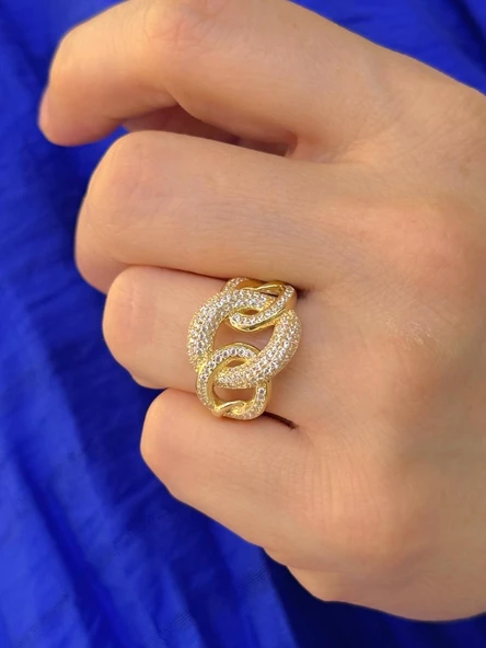 8 Ayar Altın Özel Tasarım Günlük Kullanışlı Yüzük 3,70 gr - Resim 2