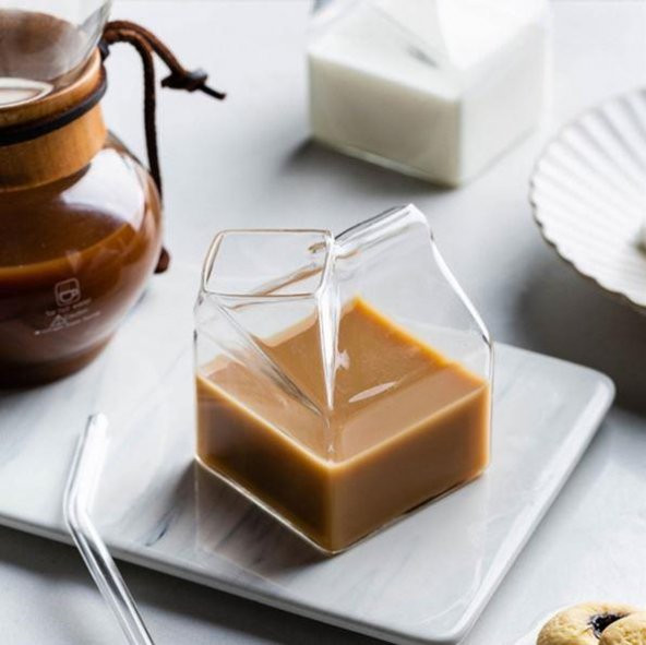 Rossel Premium Borosilikat Süt Kutusu Bardak KRD-3228 - 2