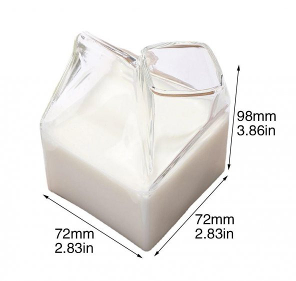 Rossel Premium Borosilikat Süt Kutusu Bardak KRD-3228 - 4