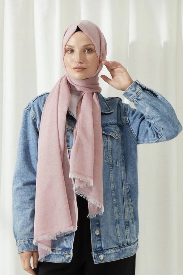 Miray Bamboo Pamuk Şal Pembe