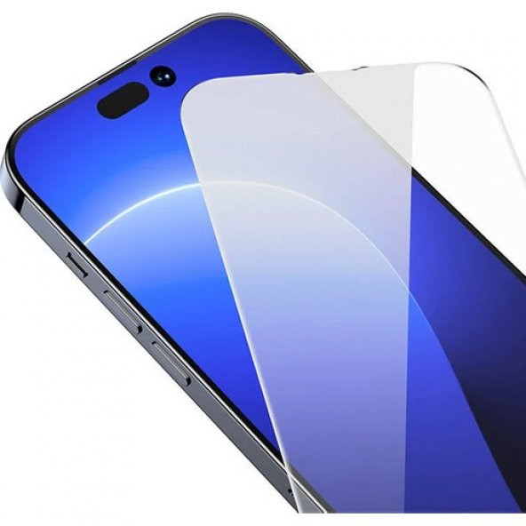 Baseus 0.3mm Crystal Shatter iPhone 14 Pro Full Tempered Ekran Koruyucu - 4
