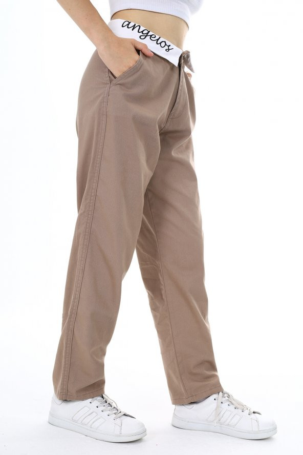 Kız Çocuk Bel İşlemeli Gabardin Pantolon 9-14 Yaş Lx253 - 3