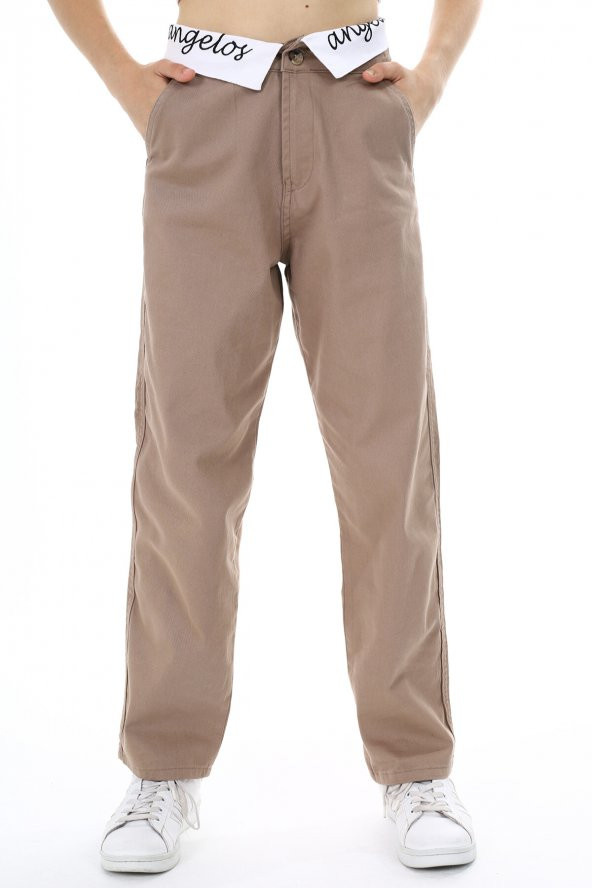 Kız Çocuk Bel İşlemeli Gabardin Pantolon 9-14 Yaş Lx253 - 9