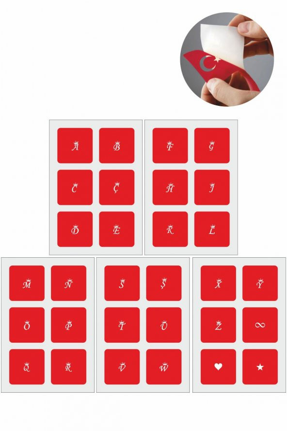 Mini Taçlı Harf  Dövme Şablonu