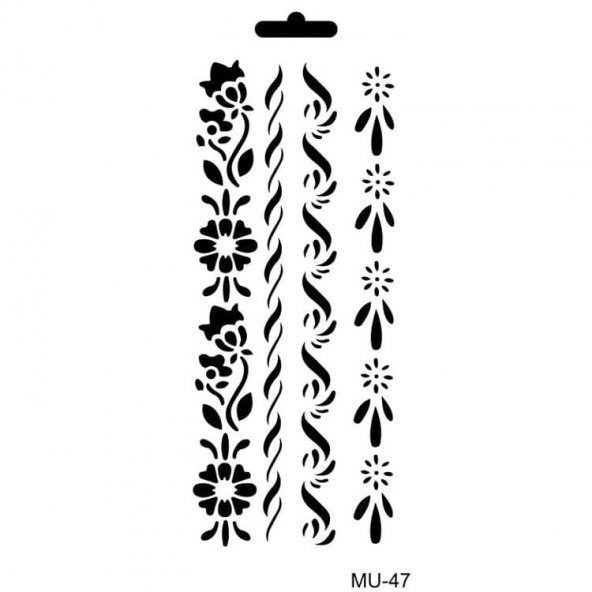 Cadence Mix Media Stencil 10x20 cm. MU-47