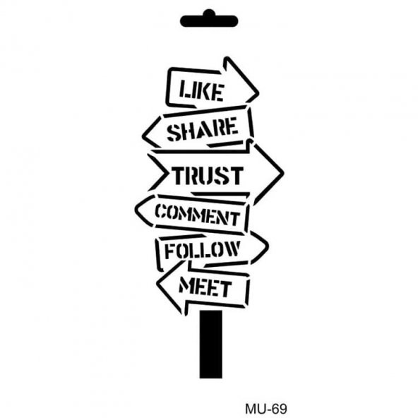 Cadence Mix Media Stencil 10x20 cm. MU-69