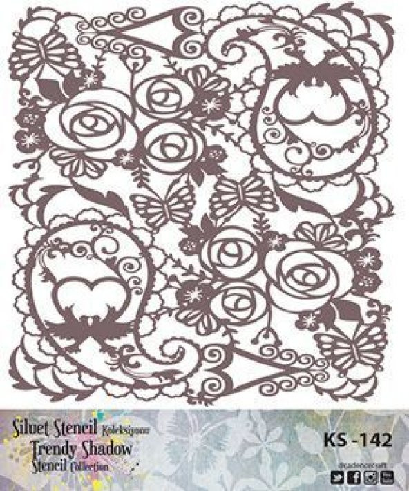 Cadence Siluet (Kenarsız) Stencil KS-142