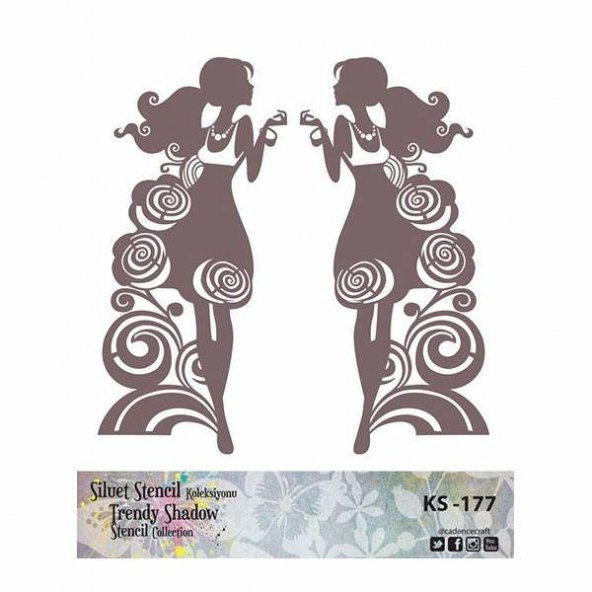 Cadence Siluet (Kenarsız) Stencil KS-177 ürün görseli