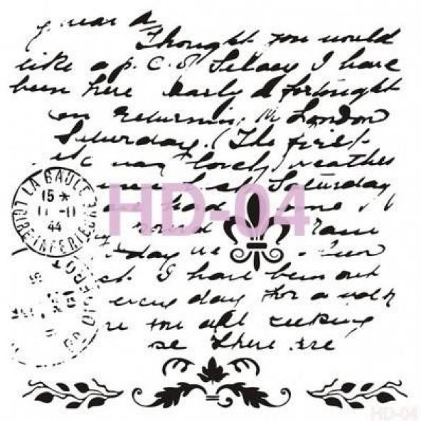 Cadence Home Decor Stencil Boyama Şablonu 45x45 cm. HD-04 ürün görseli