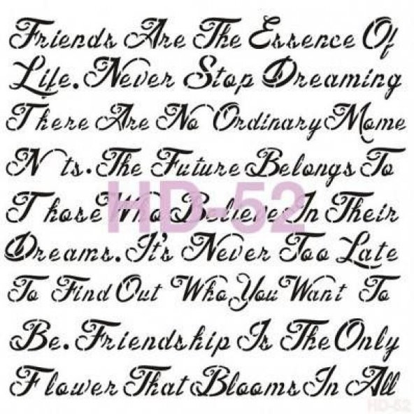 Cadence Home Decor Stencil Boyama Şablonu 45x45 cm. HD-52 ürün görseli