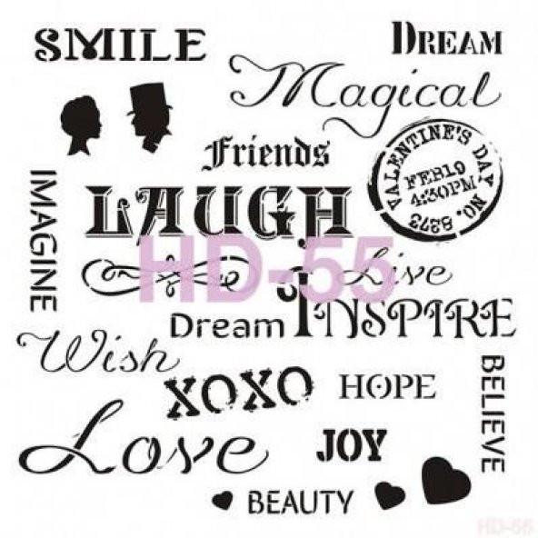 Cadence Home Decor Stencil Boyama Şablonu 45x45 cm. HD-55