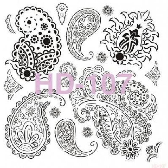 Cadence Home Decor Stencil Boyama Şablonu 45x45 cm. HD-107
