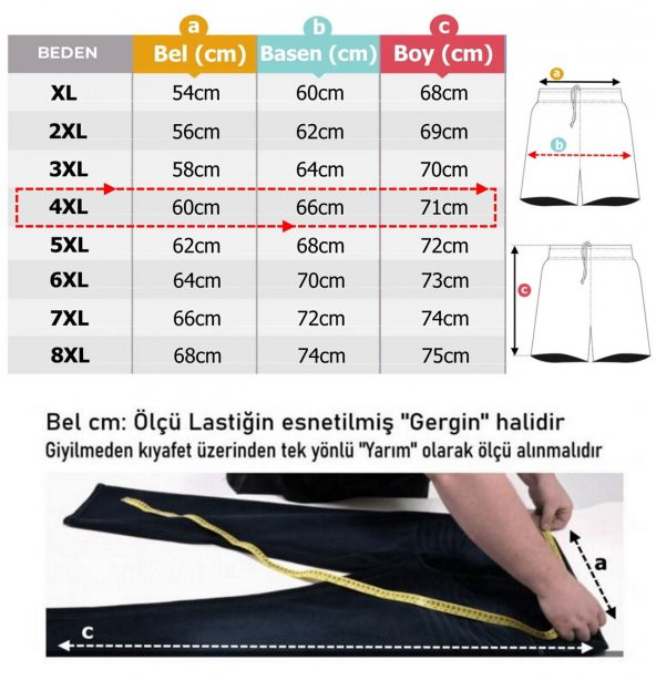 Kargo Cepli Büyük Beden Gabardin Şort Taş - 5